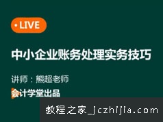 会计实操之中小企业账务处理实务技巧视频教学课程(49讲 全 含讲义)